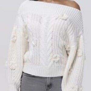 NWT 525 Madeline Floral Off Shoulder Pullover Sweater